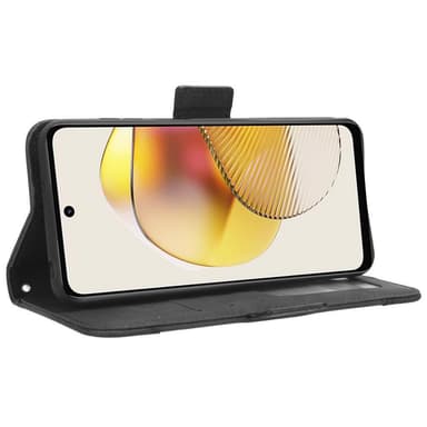 SKALO Motorola Moto G73 5G 6-lokeroa Lompakkokotelo - Musta