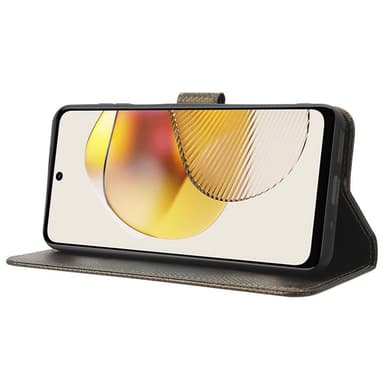 SKALO Motorola Moto G73 5G Premium Mini Rhombus Lompakkokotelo - Ruskea