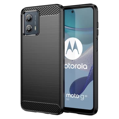 SKALO Motorola Moto G53 5G Armor Carbon Iskunkestävä TPU suojakuori - Musta