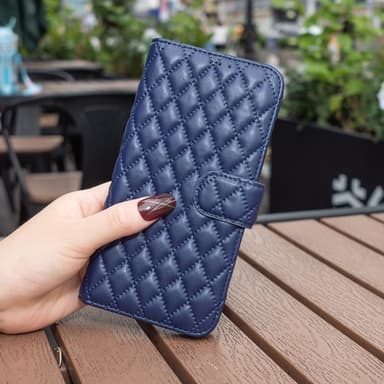 SKALO Google Pixel 7a BINFEN COLOR Tikattu Lompakko - Sininen