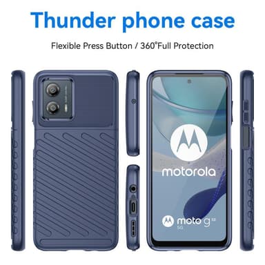SKALO Motorola Moto G53 5G Twill TPU kuori - - Sininen
