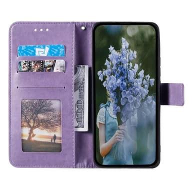 SKALO Google Pixel 7a Mandala lompakkokotelo - Violetti