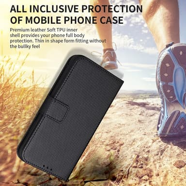 SKALO Motorola Moto G73 5G Premium Mini Rhombus Lompakkokotelo - Ruskea