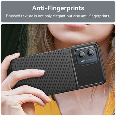SKALO Motorola Moto G53 5G Twill TPU kuori - - Musta