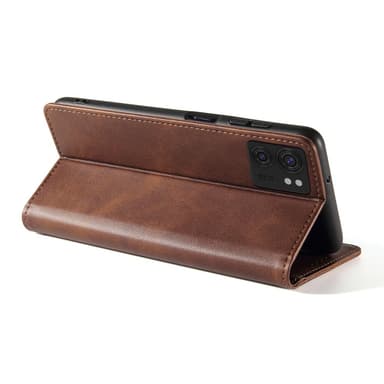 SKALO Motorola Edge 40 5G Premium Wallet Lompakkokotelo - Ruskea