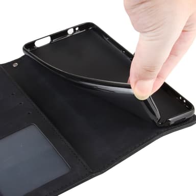 SKALO OnePlus Nord CE 3 Lite 5G 6-lokeroa Lompakkokotelo - Musta