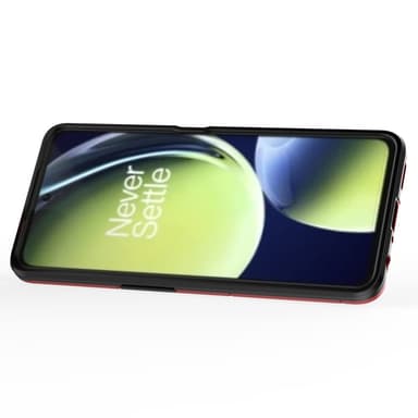 SKALO OnePlus Nord CE 3 Lite 5G Armor Hybridi metallirengas kuori - Punainen
