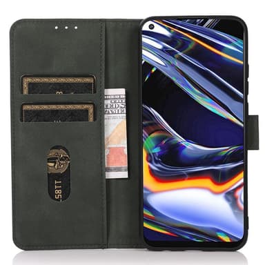 SKALO Motorola Moto G73 5G KHAZNEH Lompakkokotelo PU-nahasta - Vihreä
