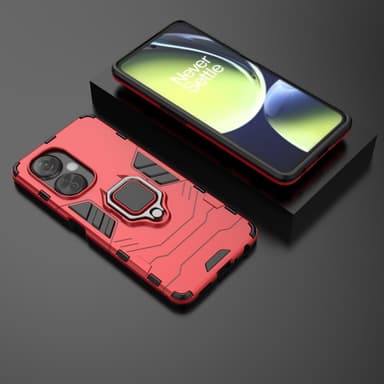 SKALO OnePlus Nord CE 3 Lite 5G Armor Hybridi metallirengas kuori - Punainen