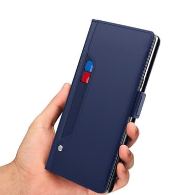 SKALO Motorola Edge 40 Pro 5G Kortinhaltijan peililompakko - Sininen