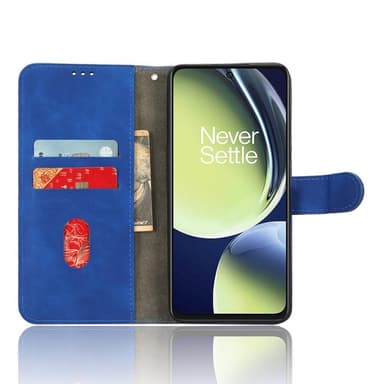 SKALO OnePlus Nord CE 3 Lite 5G Matt PU Nahka lompakkokotelo - Sininen
