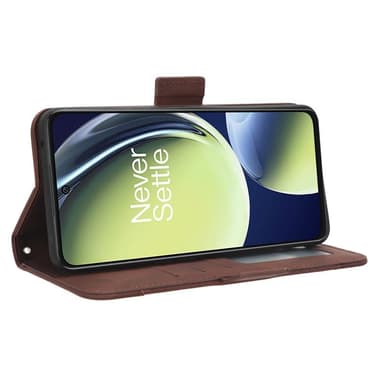 SKALO OnePlus Nord CE 3 Lite 5G 6-lokeroa Lompakkokotelo - Ruskea