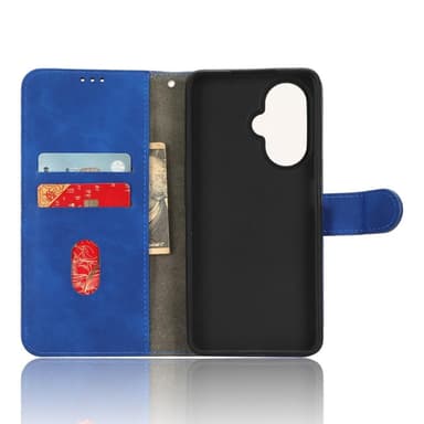 SKALO OnePlus Nord CE 3 Lite 5G Matt PU Nahka lompakkokotelo - Sininen