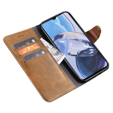 SKALO Motorola Moto G53 5G IDEWEI Lompakkokotelo PU-nahkaa - Ruskea
