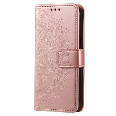 SKALO Google Pixel 7a Mandala lompakkokotelo - Ruusukulta