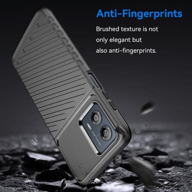 SKALO Motorola Moto G53 5G Twill TPU kuori - - Musta