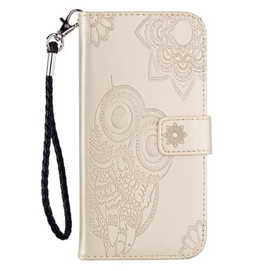 SKALO Motorola Moto G23 4G Mandala Owl lompakkokotelo - Kulta
