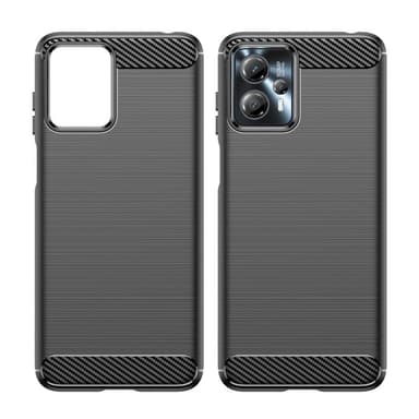 SKALO Motorola Moto G23 4G Armor Carbon Iskunkestävä TPU suojakuori - Musta