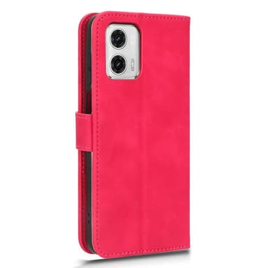 SKALO Motorola Moto G73 5G Matt PU Nahka lompakkokotelo - Cerise