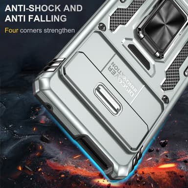 SKALO Google Pixel 7a Armor hybridi metallirengas kameran liukusäädin - - Harmaa
