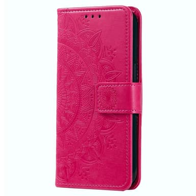 SKALO Google Pixel 7a Mandala lompakkokotelo - Cerise