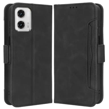 SKALO Motorola Moto G73 5G 6-lokeroa Lompakkokotelo - Musta