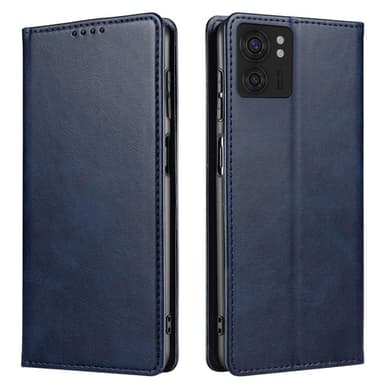 SKALO Motorola Edge 40 5G Premium Wallet Lompakkokotelo - Sininen