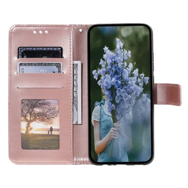 SKALO Google Pixel 7a Mandala lompakkokotelo - Ruusukulta