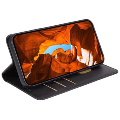 SKALO Motorola Edge 40 5G Premium Wallet Lompakkokotelo - Musta