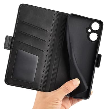 SKALO OnePlus Nord CE 3 Lite 5G Premium Wallet Lompakkokotelo - Musta