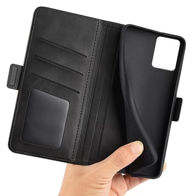SKALO Motorola Moto G73 5G Premium Wallet Lompakkokotelo - Musta