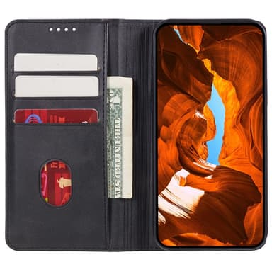 SKALO Motorola Edge 40 5G Premium Wallet Lompakkokotelo - Musta
