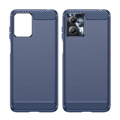 SKALO Motorola Moto G23 4G Armor Carbon Iskunkestävä TPU suojakuori - Sininen