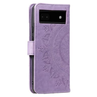 SKALO Google Pixel 7a Mandala lompakkokotelo - Violetti
