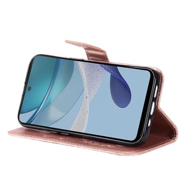 SKALO Motorola Moto G23 4G Mandala lompakkokotelo - Ruusukulta