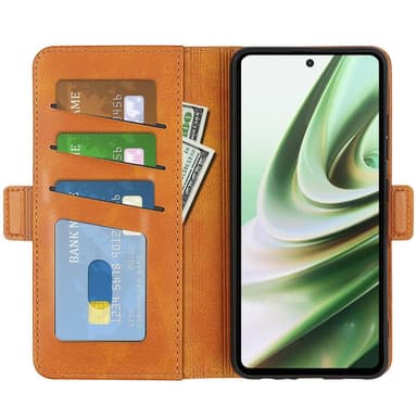 SKALO OnePlus Nord CE 3 Lite 5G Premium Wallet Lompakkokotelo - Vaaleanruskea