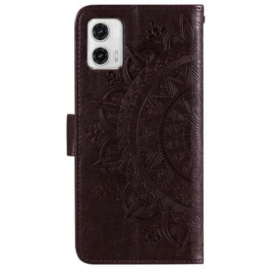 SKALO Motorola Moto G73 5G Mandala lompakkokotelo - Ruskea