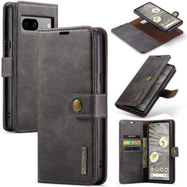 DG MING Google Pixel 7a 2-in-1 magneetti lompakkokotelo - Harmaa