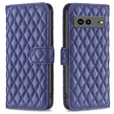 SKALO Google Pixel 7a BINFEN COLOR Tikattu Lompakko - Sininen