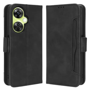 SKALO OnePlus Nord CE 3 Lite 5G 6-lokeroa Lompakkokotelo - Musta