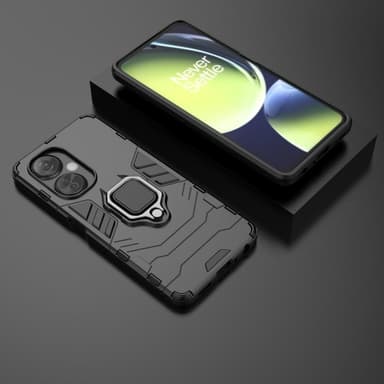 SKALO OnePlus Nord CE 3 Lite 5G Armor Hybridi metallirengas kuori - Musta