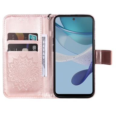 SKALO Motorola Moto G23 4G Mandala lompakkokotelo - Ruusukulta