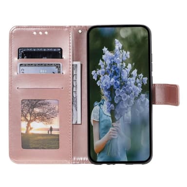 SKALO Motorola Moto G73 5G Mandala lompakkokotelo - Ruusukulta