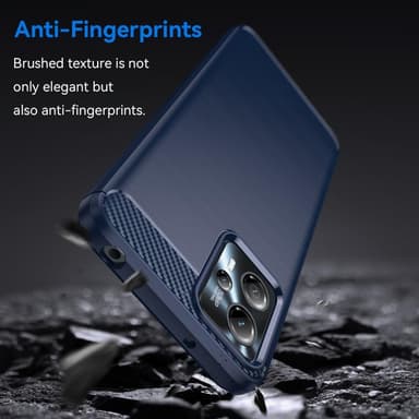 SKALO Motorola Moto G23 4G Armor Carbon Iskunkestävä TPU suojakuori - Sininen