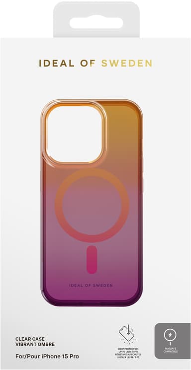 iDeal of Sweden MagSafe Clear iPhone 15PR suojakuori (Vibrant Ombre)