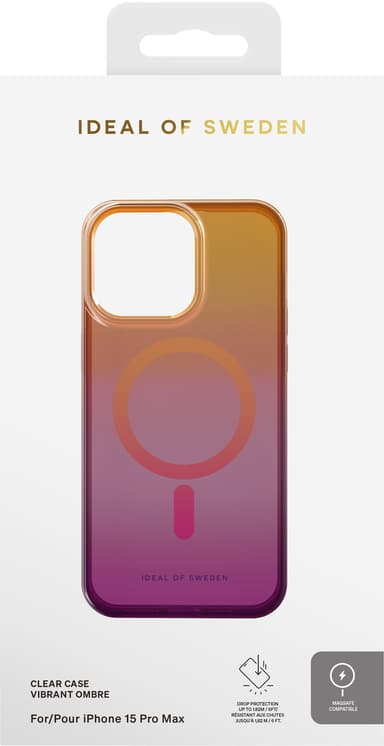 iDeal of Sweden MagSafe Clear iPhone 15PM suojakuori (Vibrant Ombre)
