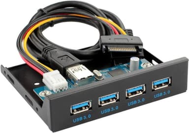 NÖRDIC 3,5"" Floppy etupaneeli 4xUSB3.0 5Gbps 20pin liitin