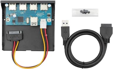 NÖRDIC 3,5"" Floppy etupaneeli 4xUSB3.0 5Gbps 20pin liitin