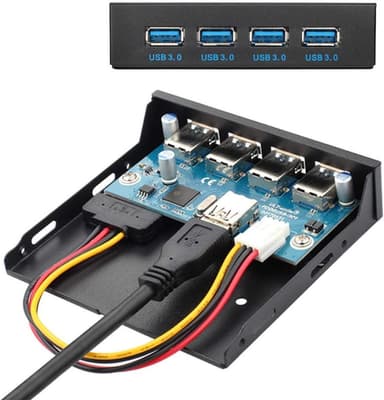 NÖRDIC 3,5"" Floppy etupaneeli 4xUSB3.0 5Gbps 20pin liitin