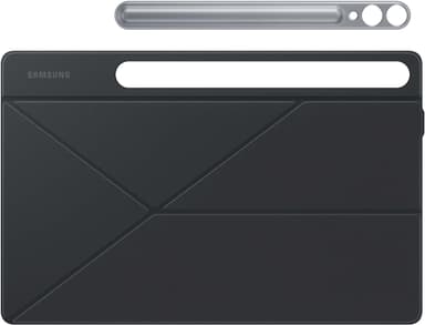 Samsung Tab S9+/S9 FE+ Smart Book suojakotelo (musta)